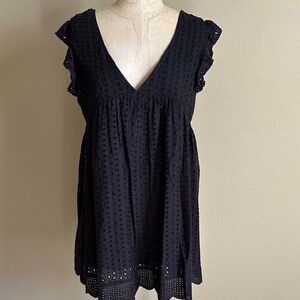 Black Eyelet Romper